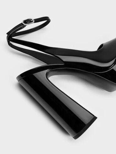 Guinevere Patent Platform Pumps, Black Patent, hi-res