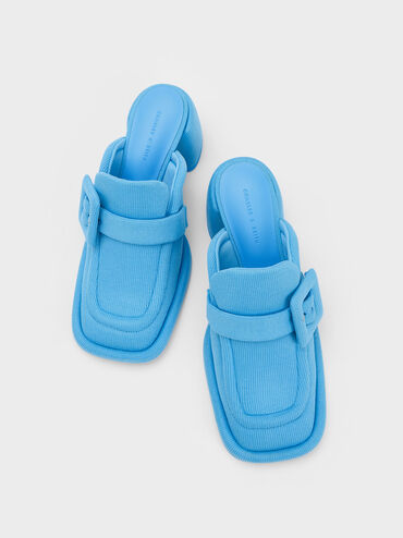 حذاء لوفر ميول منسوج, أزرق, hi-res