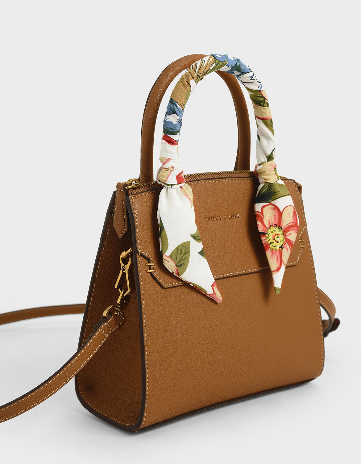 ★CHARLES&KEITH★Scarf-Wrapped Top Handle Bag/送料込 CHARLES & KEITH Scarf Wrapped Top Handle Bag | endource