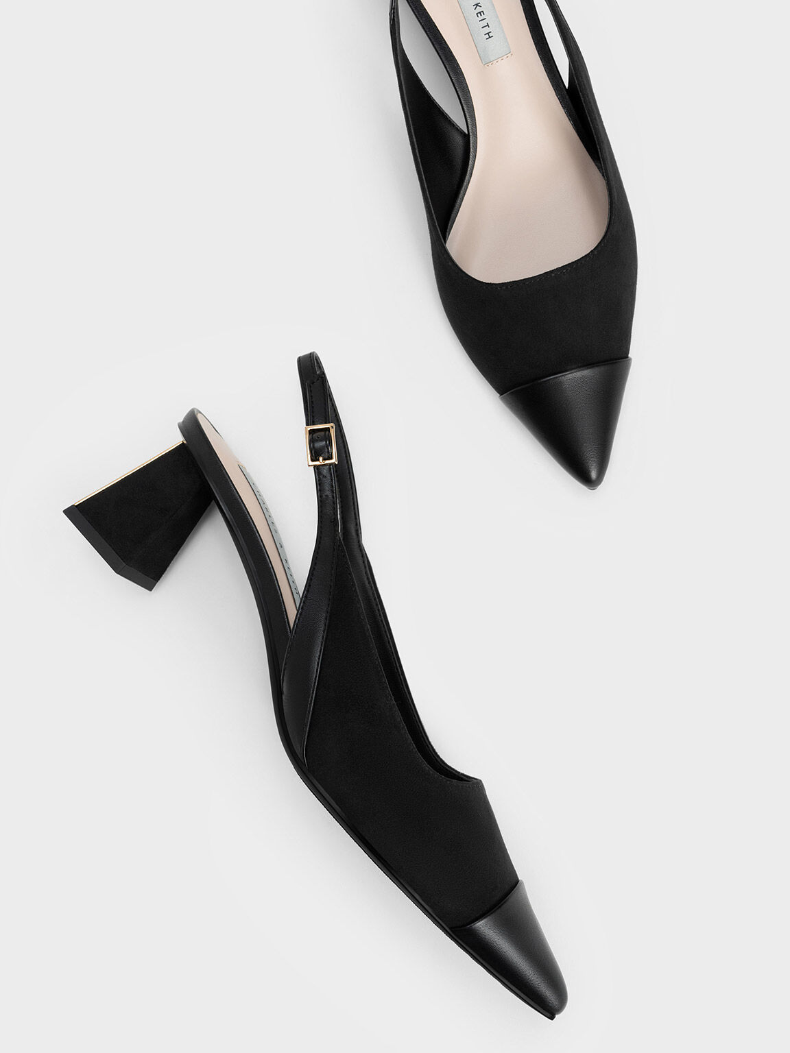 Cap toe slingback shoes store