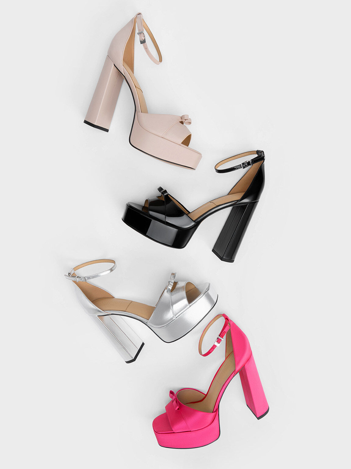 Verona Leather Platform Sandals, Nude, hi-res