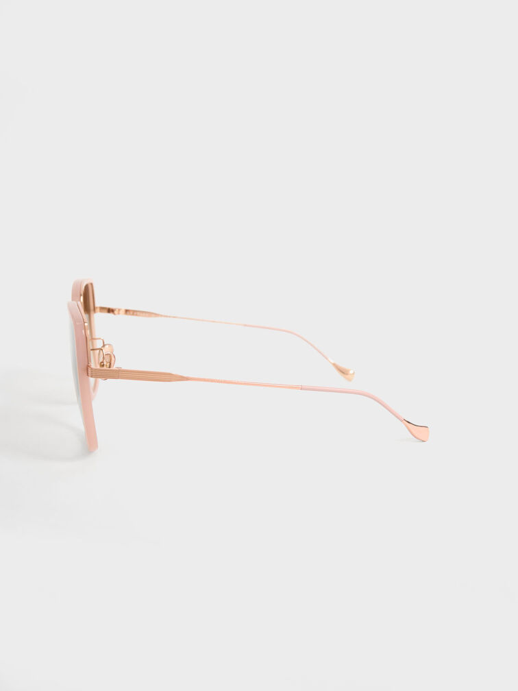 Recycled Acetate Oversized Square Sunglasses, Pink, hi-res