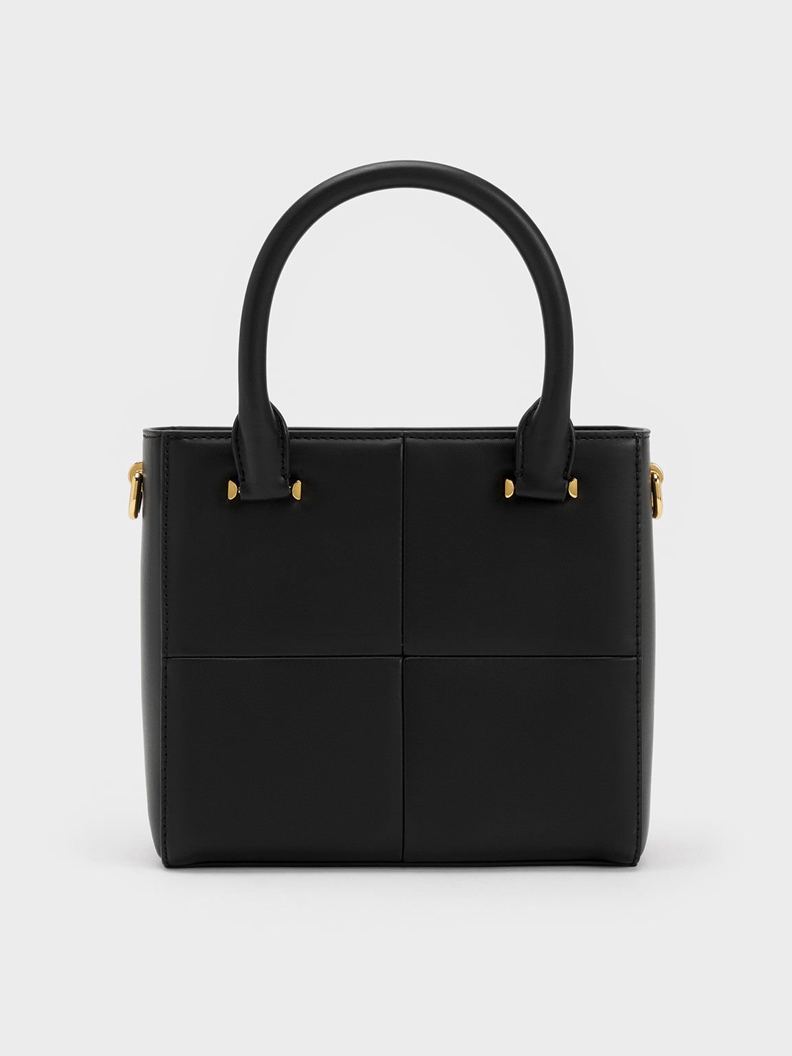 Black Georgette Square Tote Bag CHARLES KEITH SA