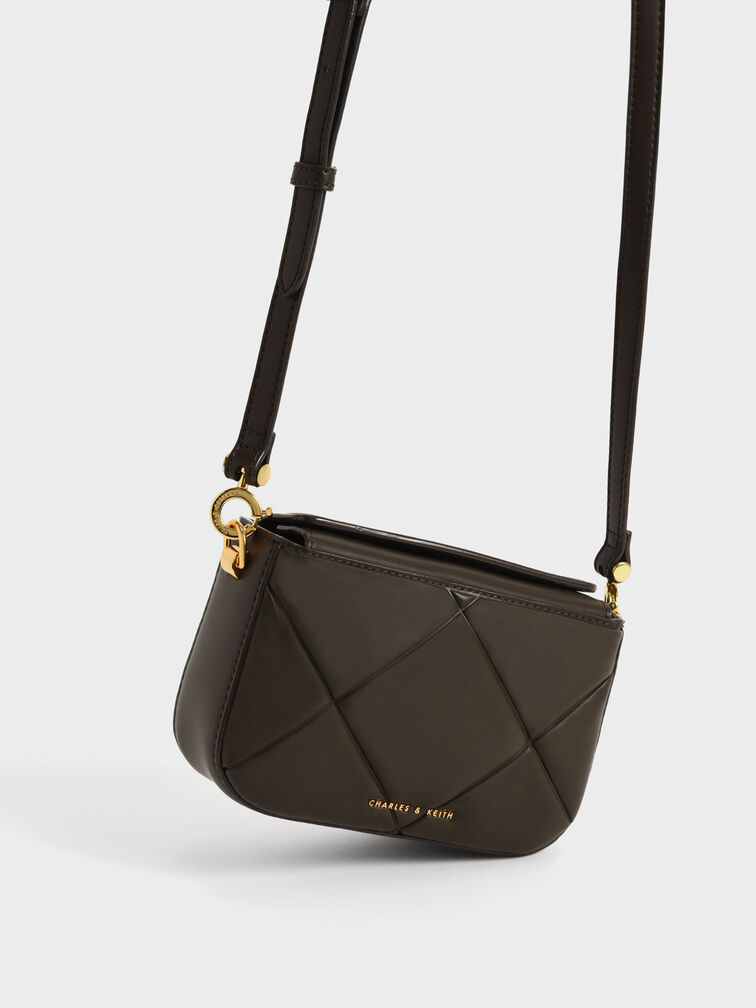 Danika Chunky Chain-Handle Padded Bag, Dark Moss, hi-res