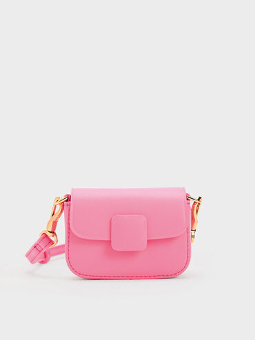 Micro Koa Square Push-Lock Bag, Pink, hi-res