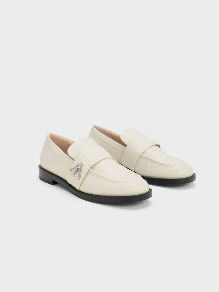 Trice Metallic Accent Loafers, Chalk, hi-res