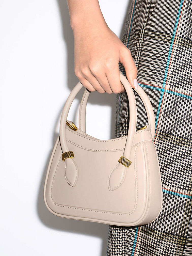 Bonnie Curved Tote Bag, Beige, hi-res