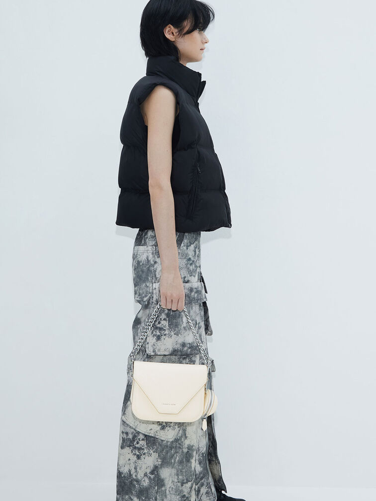Kay Front Flap Crossbody Bag, Cream, hi-res