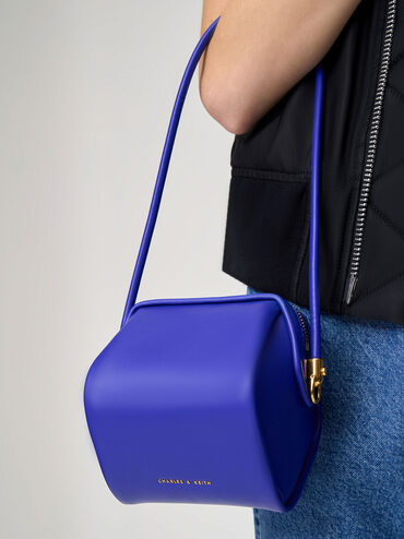 Ridley Chain-Link Boxy Bag, Cobalt, hi-res