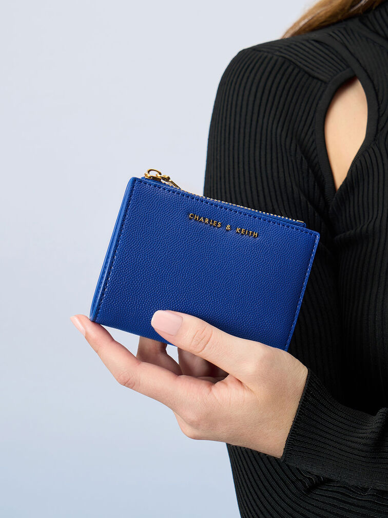 Harmonee Top Zip Small Wallet, Cerulean, hi-res