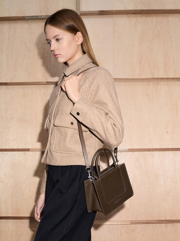 Mini Daylla Tote Bag, Dark Brown, hi-res