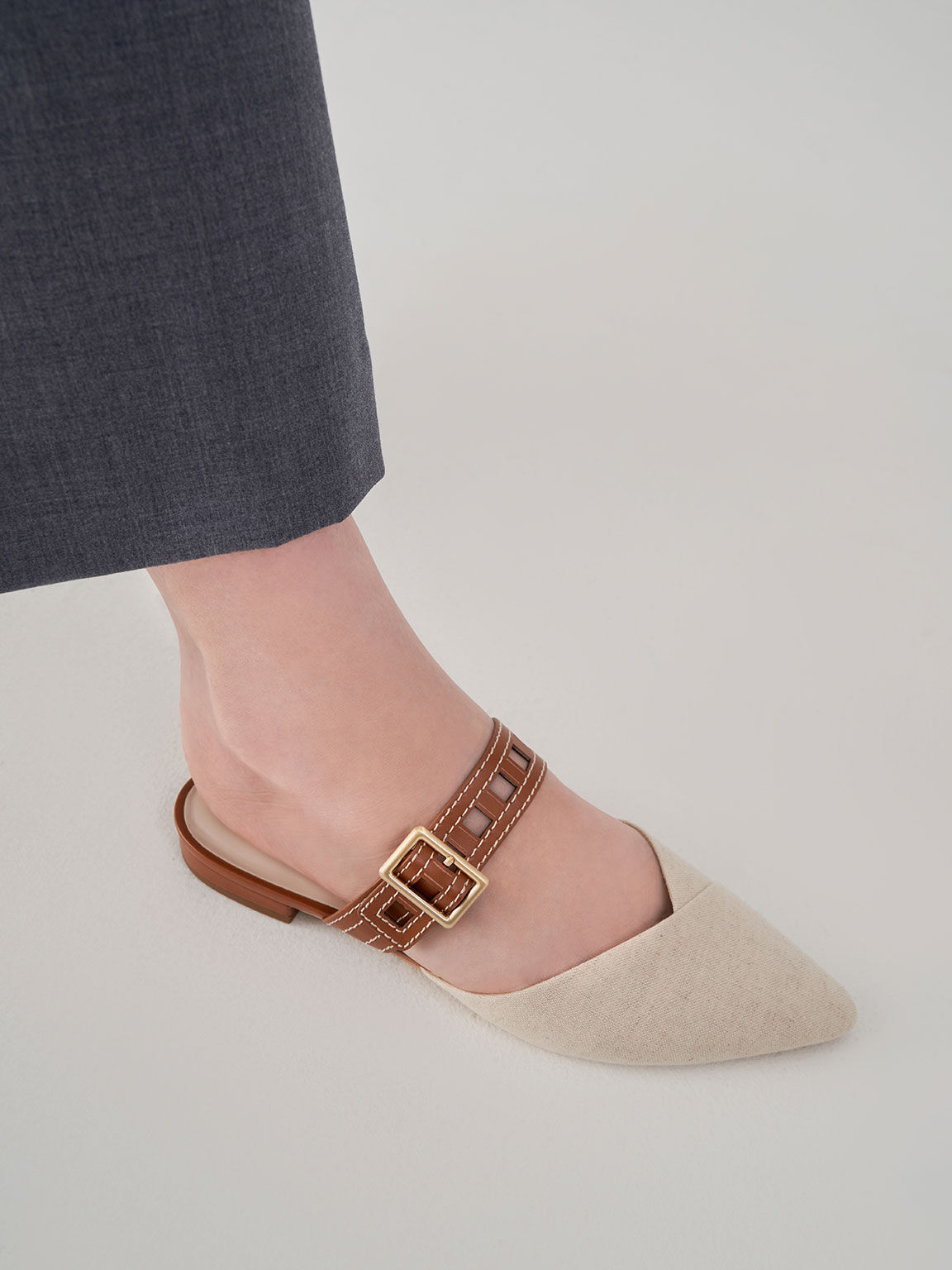 Charles and keith flat mules outlet