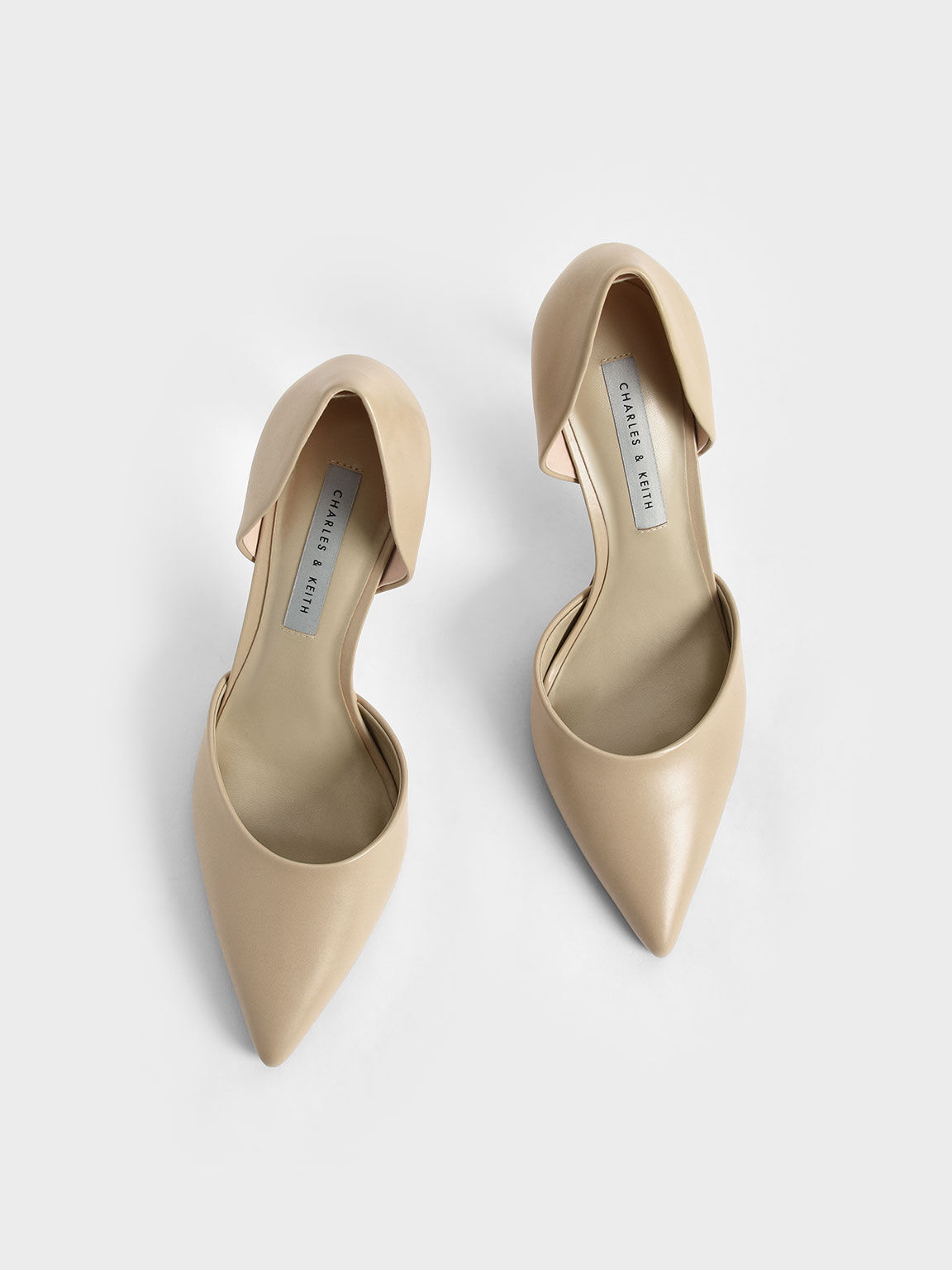Beige D'Orsay Stiletto Pumps - CHARLES & KEITH SA Beige D'Orsay Stiletto Pumps - CHARLES & KEITH SA