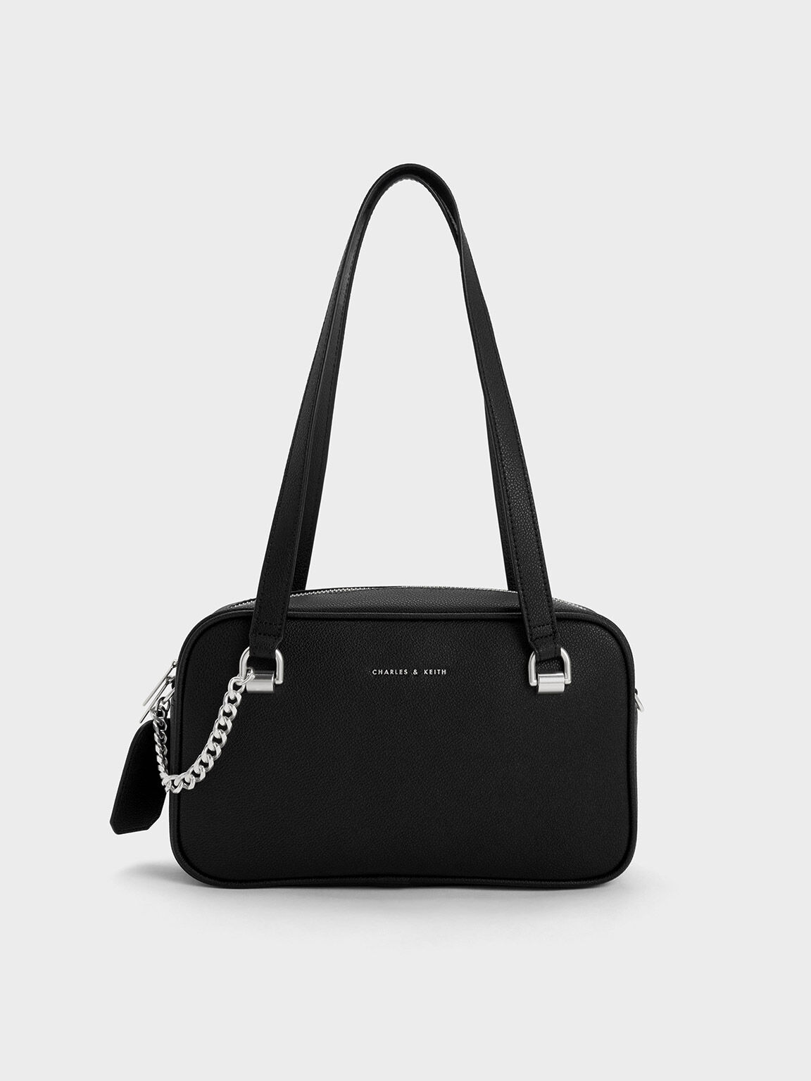 Black Avis Boxy Shoulder Bag CHARLES KEITH SA