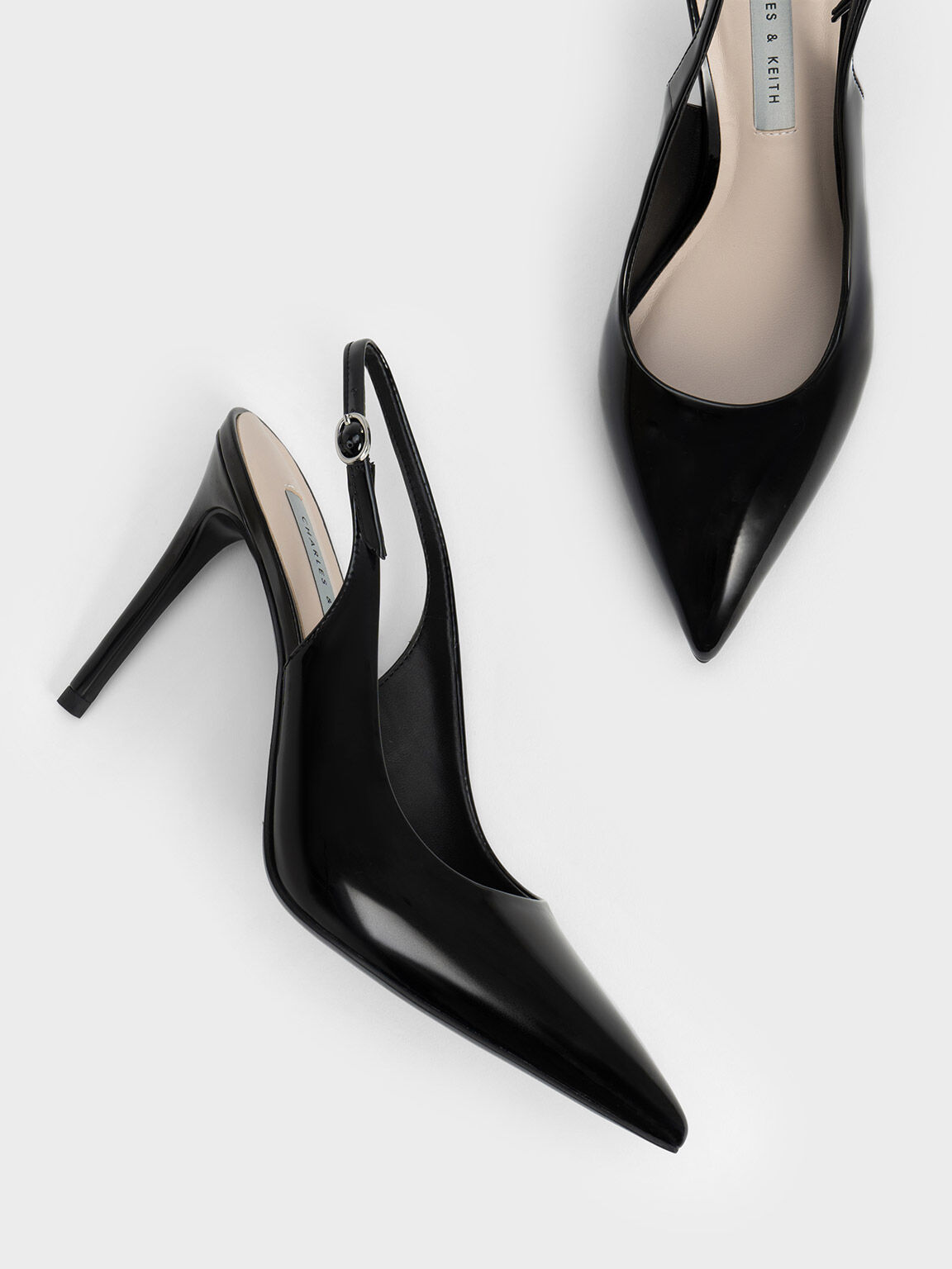 Black slingback stiletto heels online