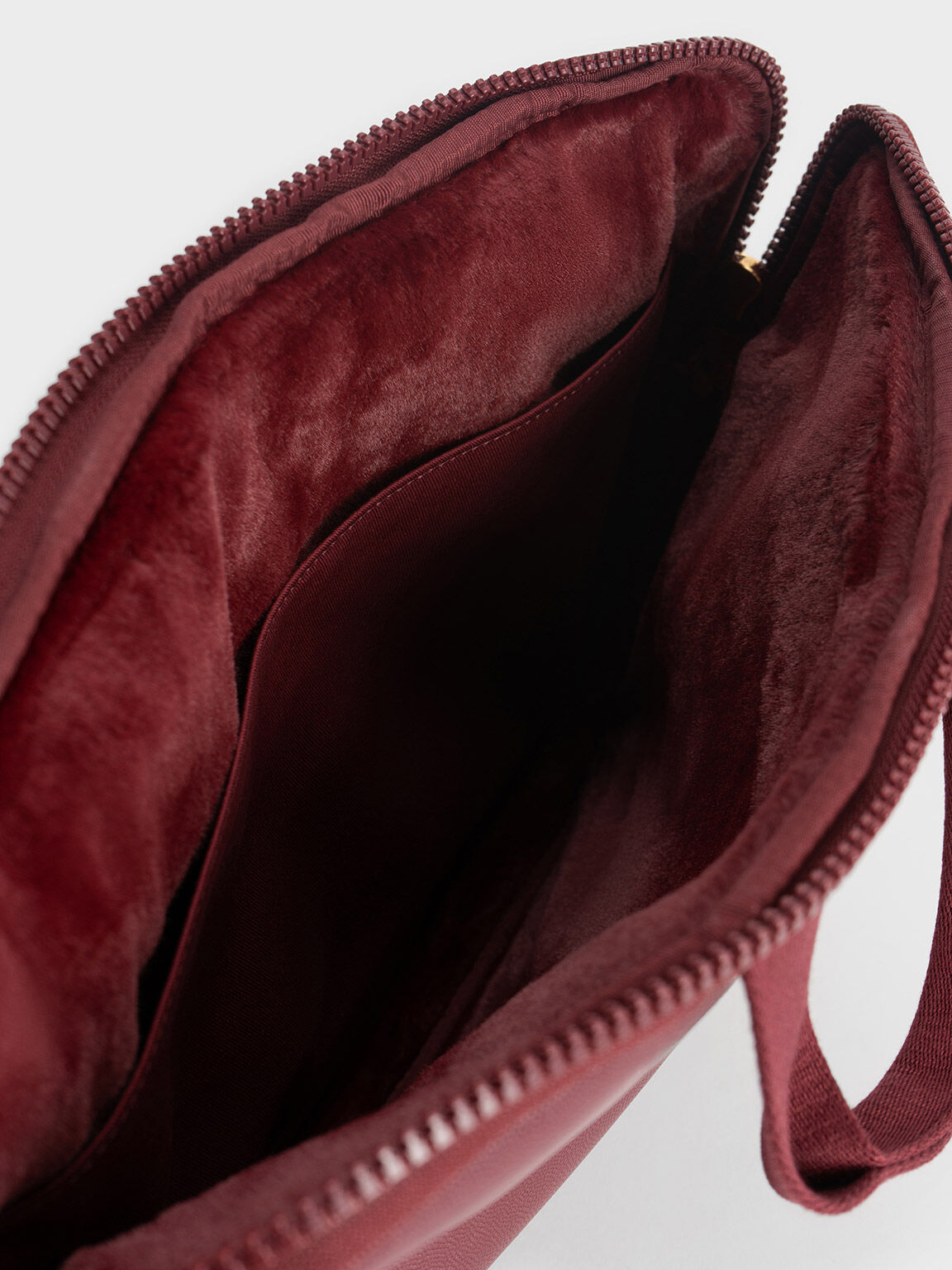 Textured Laptop Bag, Burgundy, hi-res