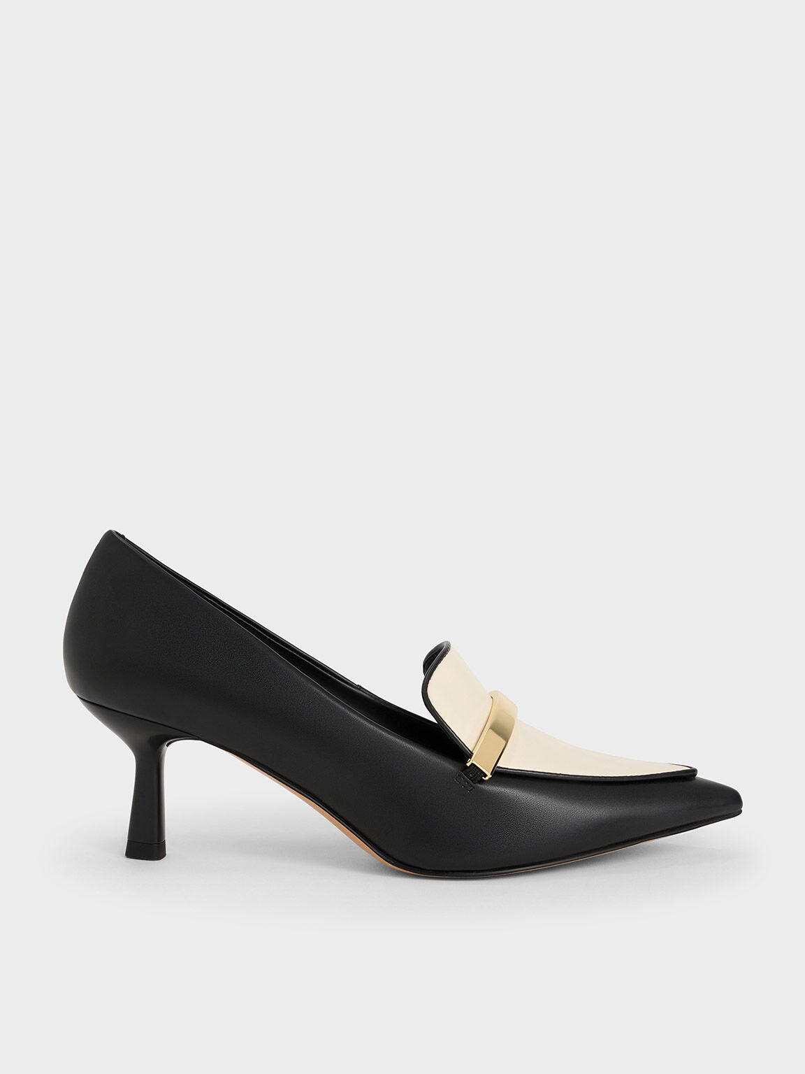 Multi coloured kitten heel shoes top
