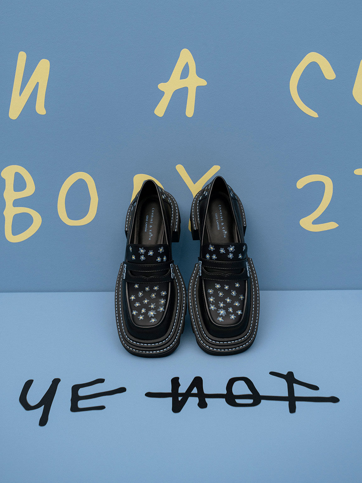 Black Perline Chunky Penny Loafers - CHARLES & KEITH SA