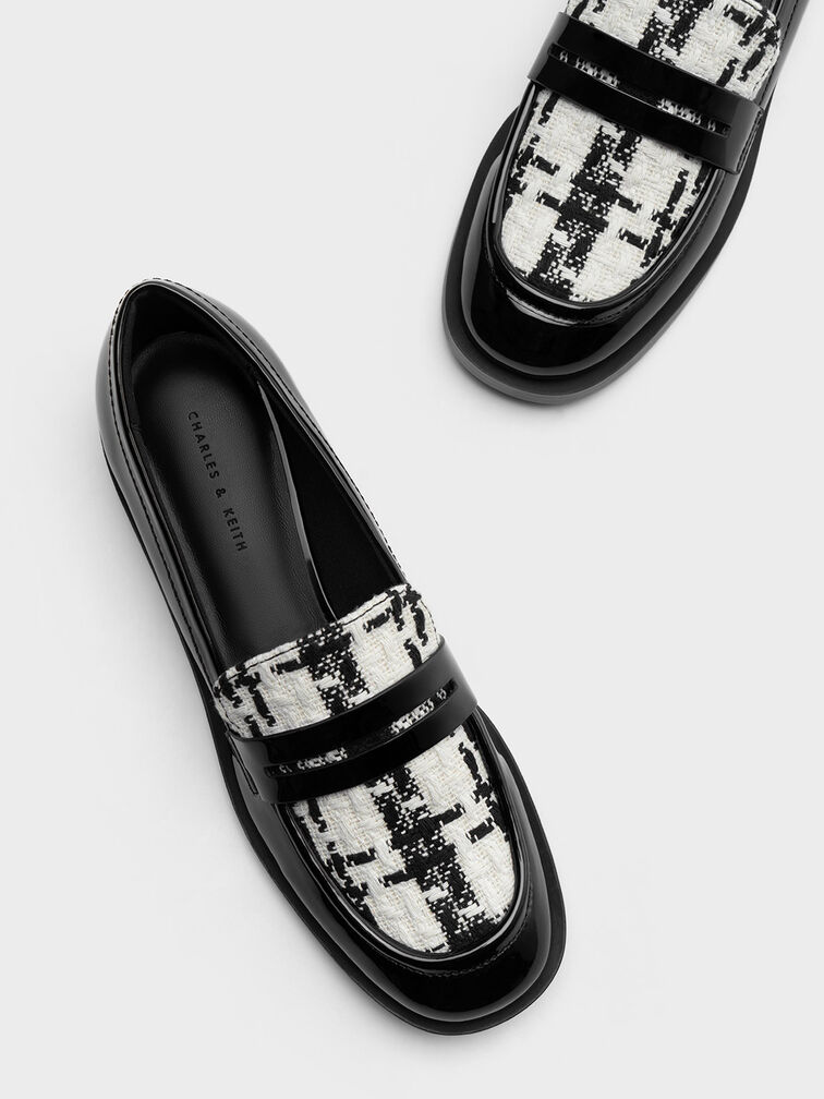 غريتل تويد بيني لوفرز, Black Patent, hi-res