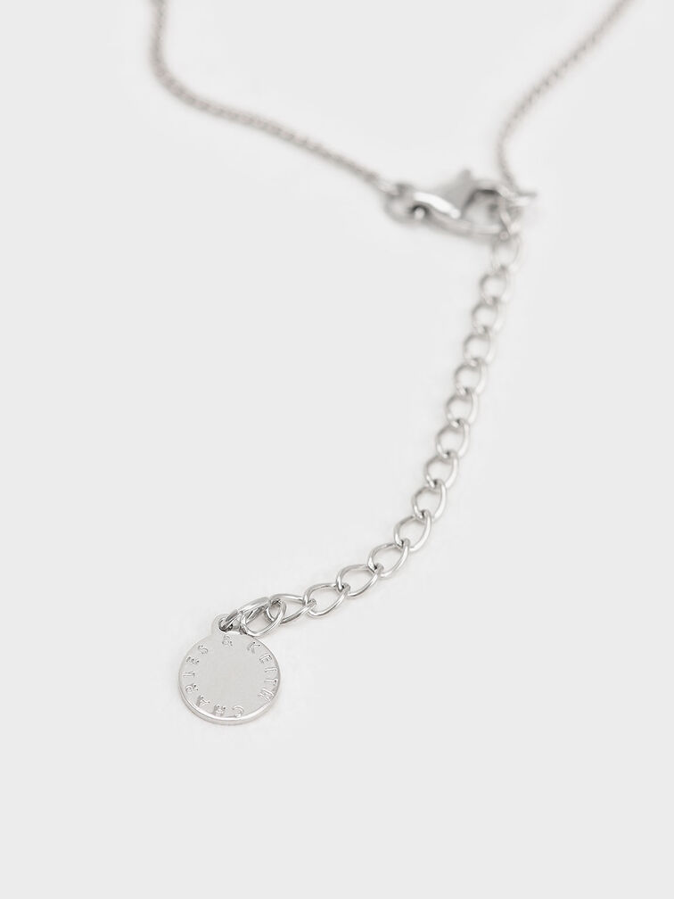 Resin Embellished Chain Link Bracelet, Silver, hi-res