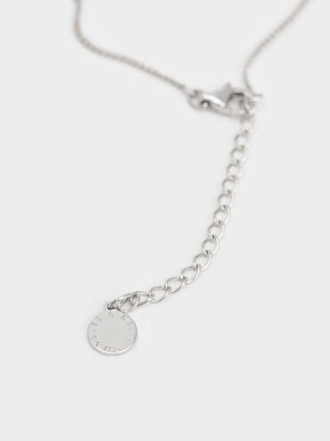 Resin Embellished Chain Link Bracelet, Silver, hi-res