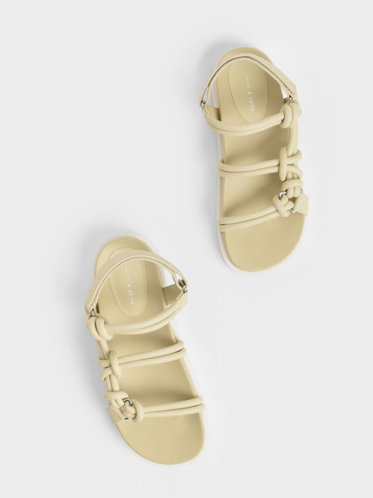 Hope Knotted Sandals, Yellow, hi-res