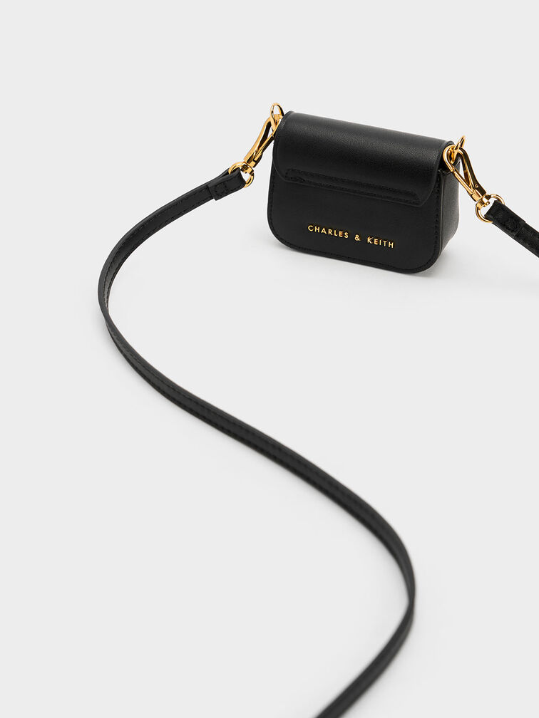 Micro Koa Square Push-Lock Bag, Black, hi-res