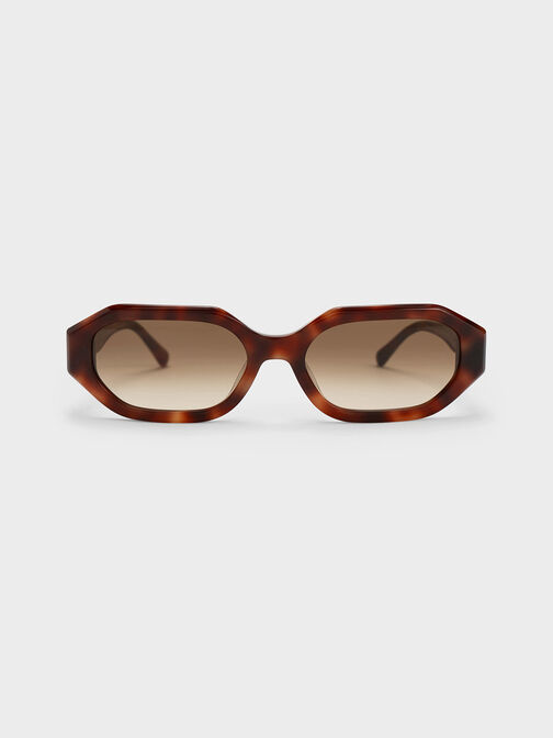 Gabine Recycled Acetate Oval Sunglasses, T. Shell, hi-res