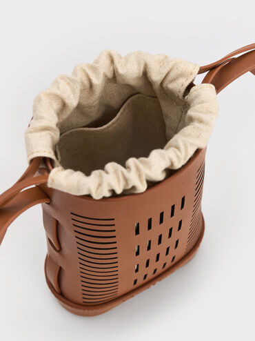 Delphi Cut-Out Phone Pouch, Tan, hi-res