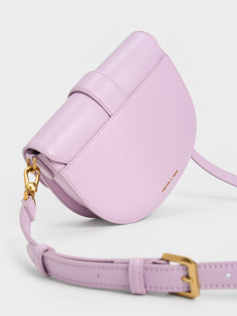 Gabine Saddle Bag, Lilac, hi-res