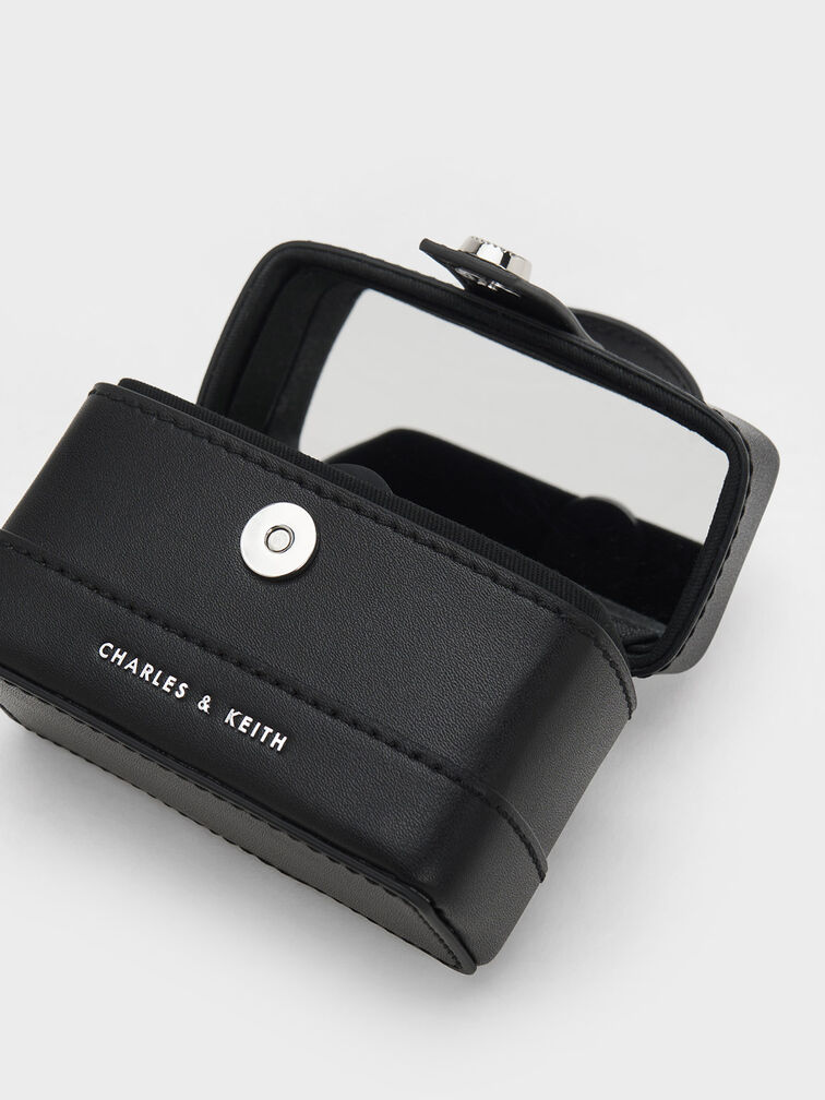 Mini Bronte Contrast Trim Top Handle Bag, Black, hi-res
