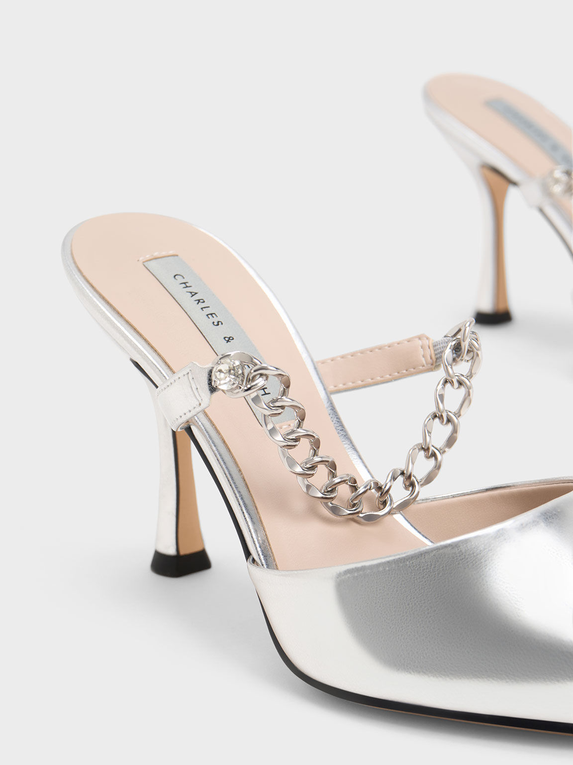 Charles and keith best sale silver shoes