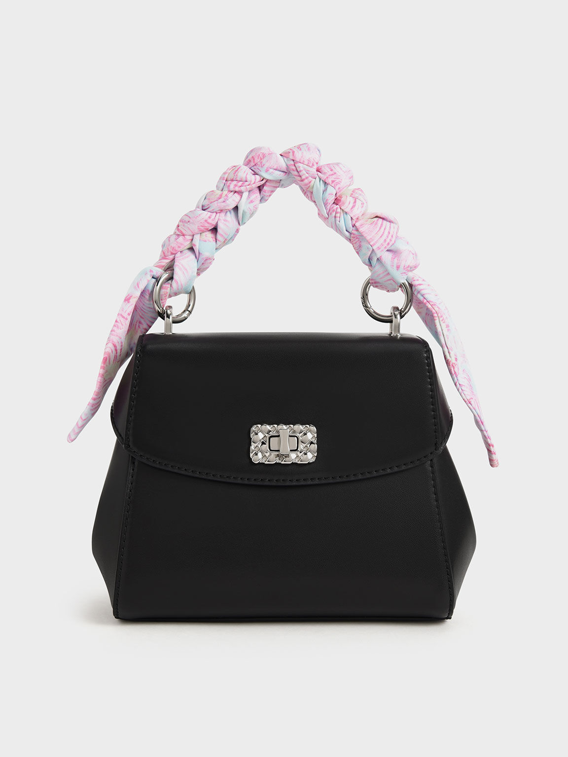 Charles and keith scarf wrapped handle bag best sale