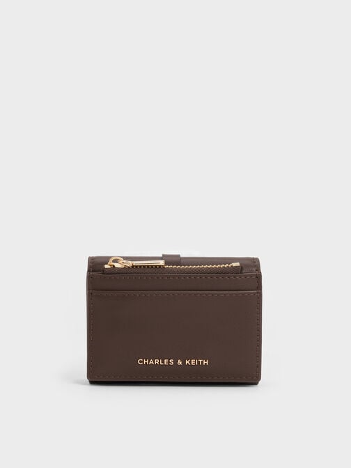Calla Knotted-Strap Small Wallet, Espresso Brown, hi-res