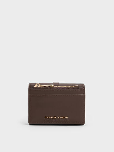 Calla Knotted-Strap Small Wallet, Espresso Brown, hi-res