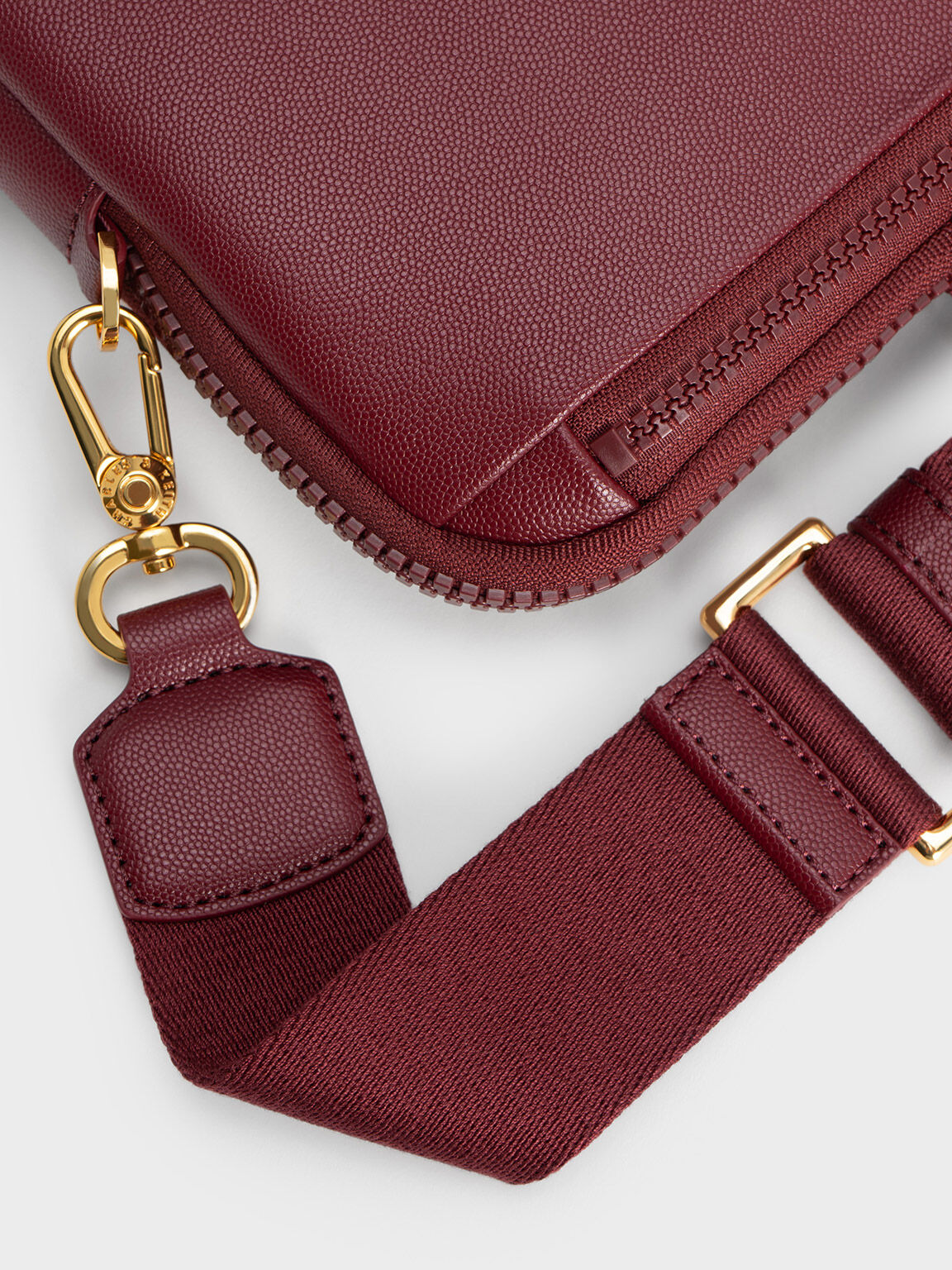 Textured Laptop Bag, Burgundy, hi-res