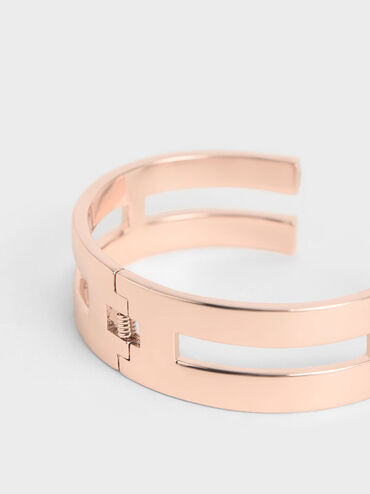 Swarovski� Crystal Double Cuff Bracelet, Rose Gold, hi-res