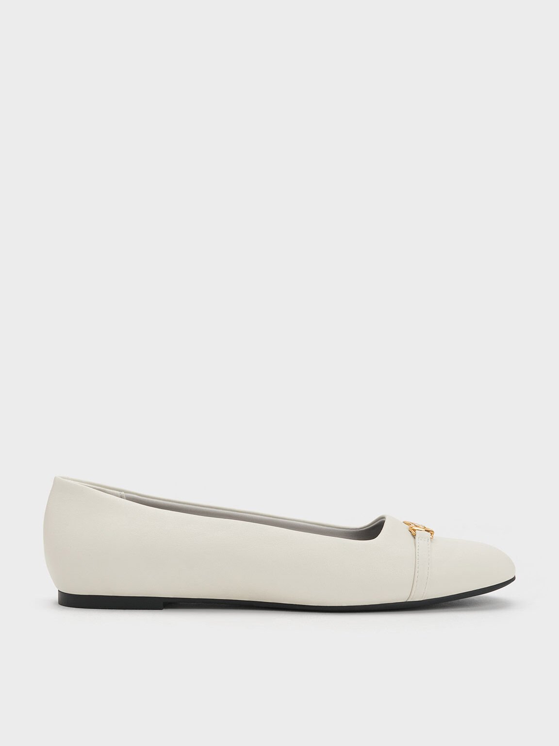 White ballet online flat shoes