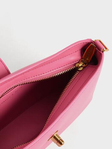 Nova Chain-Handle Shoulder Bag, Pink, hi-res