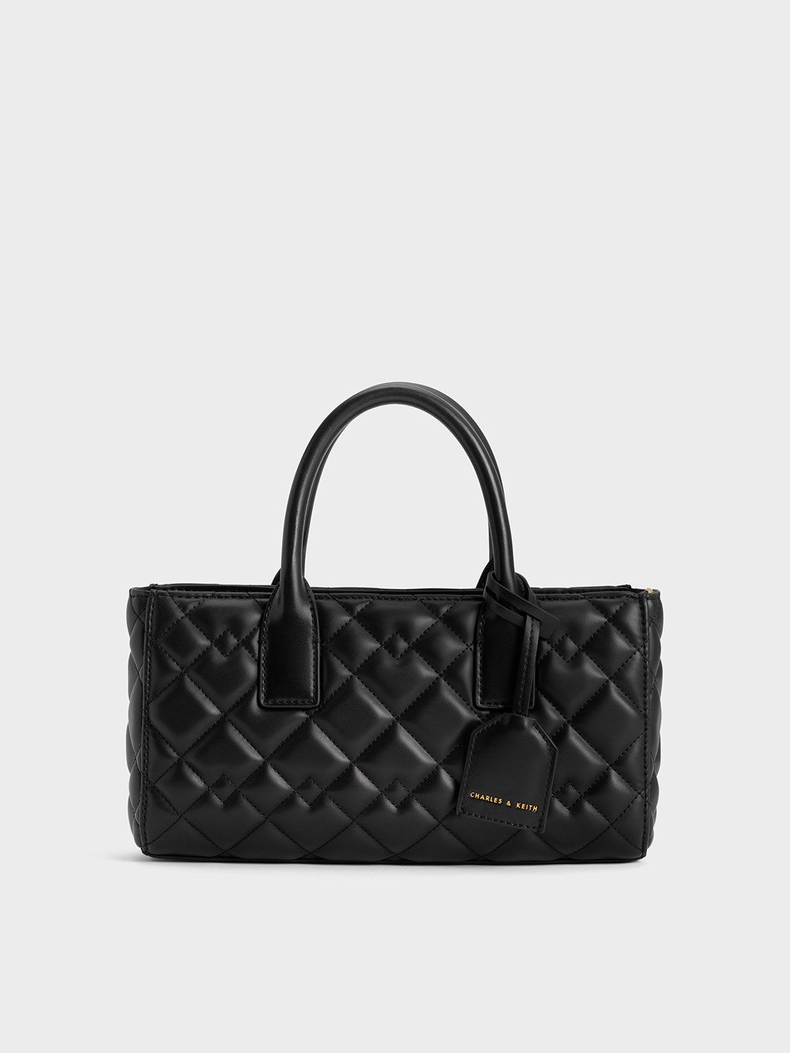 Black Nezu Quilted Tote Bag CHARLES KEITH SA