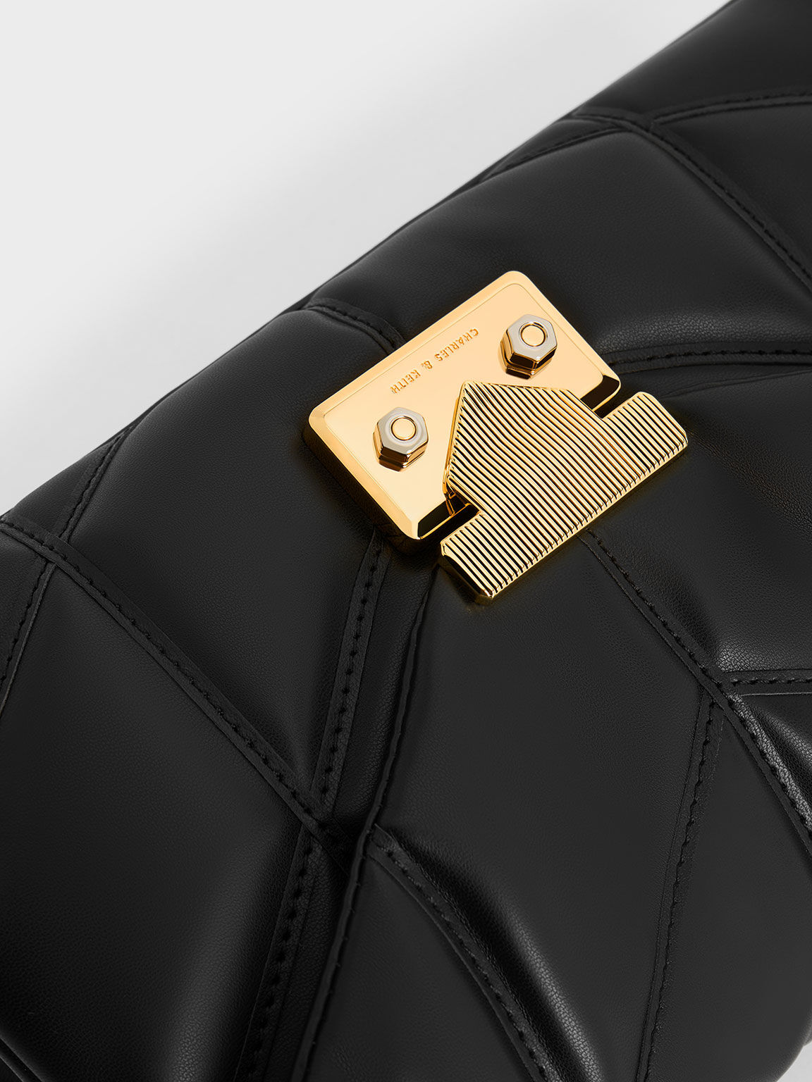 حقيبة ترابيز بتصميم مضلع, أسود, hi-res
