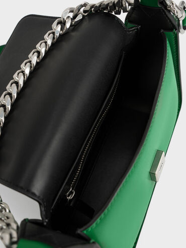 حقيبة مينتا بتصميم ترابيز, لون أخضر, hi-res