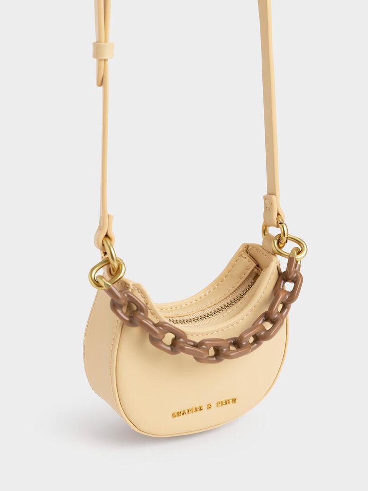 Koi Chain Handle Mini Bag, Beige, hi-res