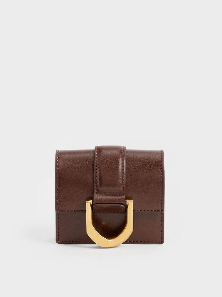 Gabine Chain-Link Card Holder, Chocolate, hi-res