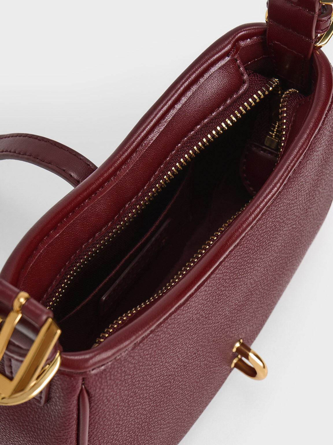 Thessaly Metallic Accent Bag, Burgundy, hi-res