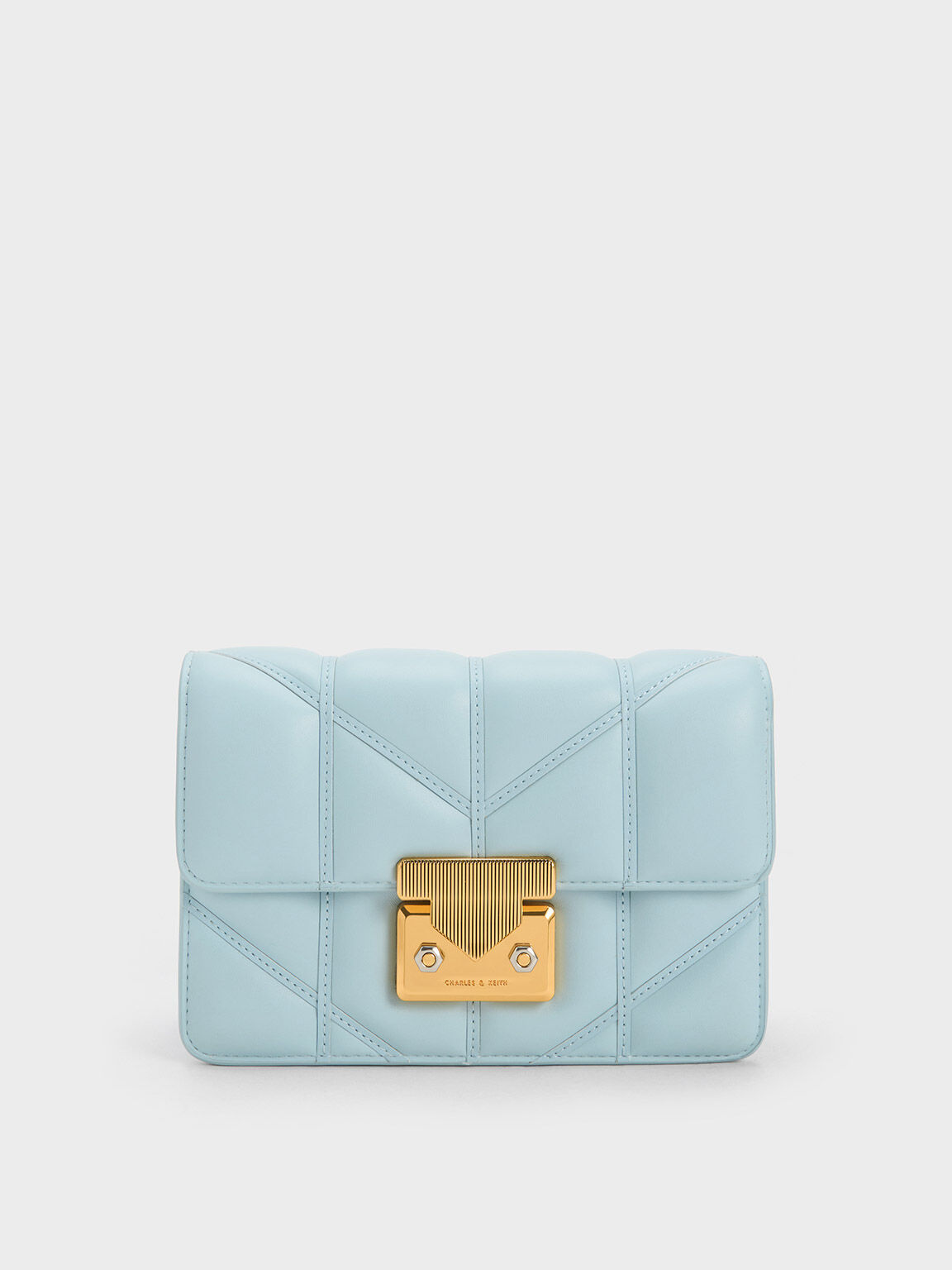 Eudora Chevron Boxy Bag, Blue, hi-res