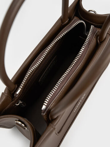 Mini Daylla Tote Bag, Dark Brown, hi-res