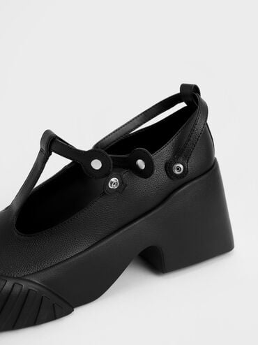 Adrian Chunky Sole Mary Janes, Black, hi-res