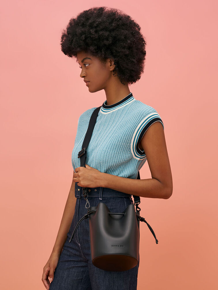 Lana Bucket Bag, Black, hi-res