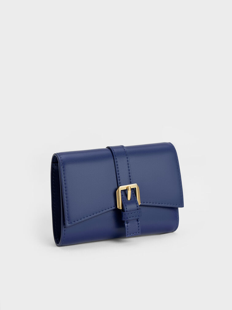 Annelise Belted Wallet, Navy, hi-res